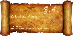 Zabolai Aura névjegykártya
